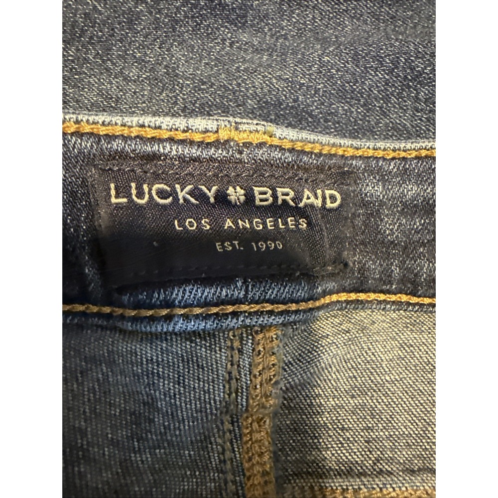 Lucky Brand Jeans Womens 10/30 Blue Low Rise Lolita Skinny‎ Dark Wash Raw Hem - Picture 7 of 10